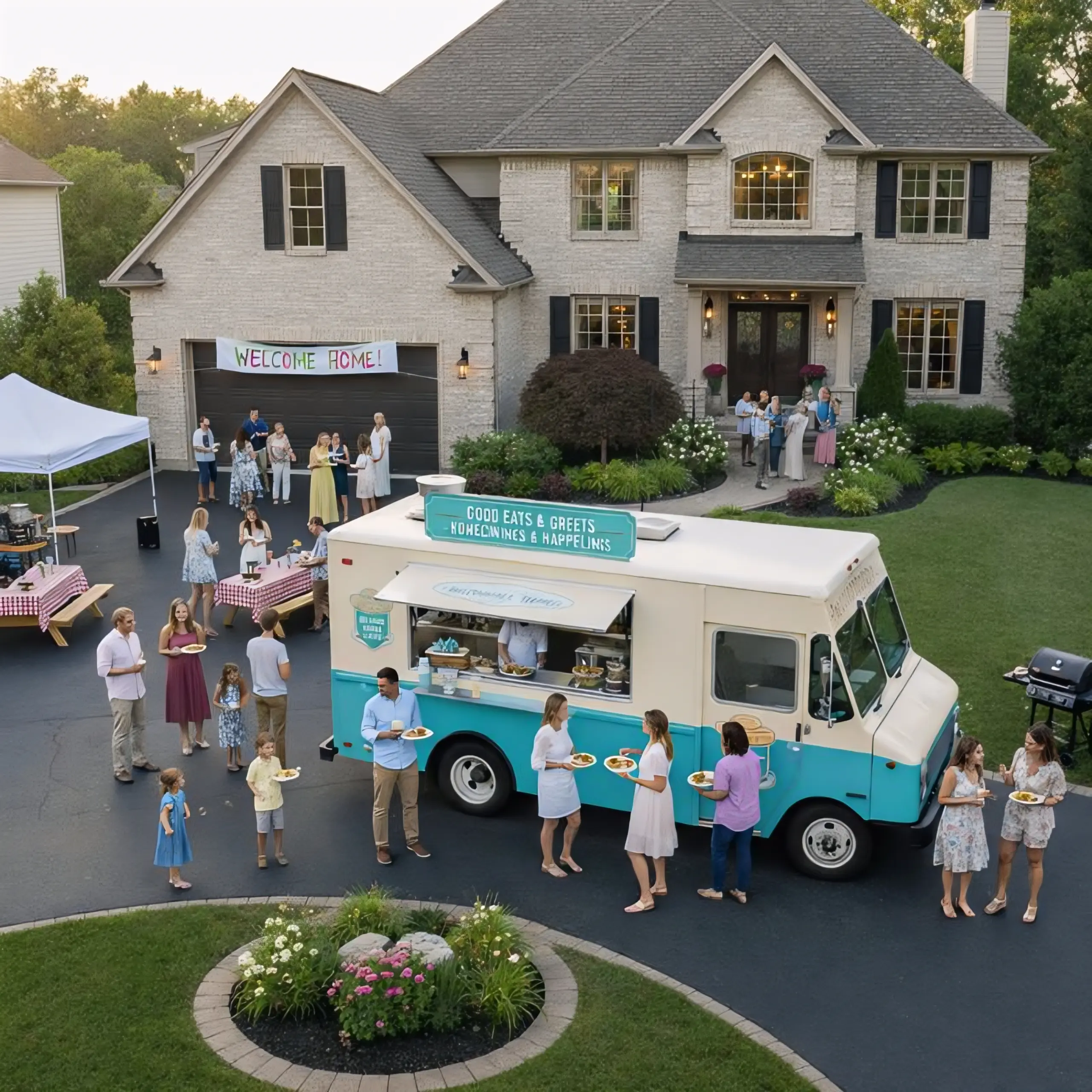 Food truck catering event in Keller