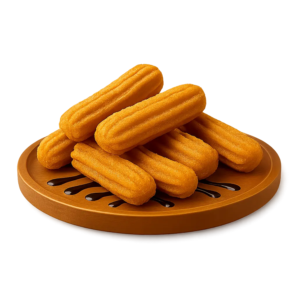 Crispy churros with dipping sauces