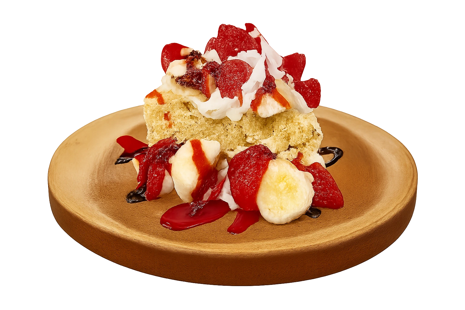 Strawberry shortcake with whipped cream