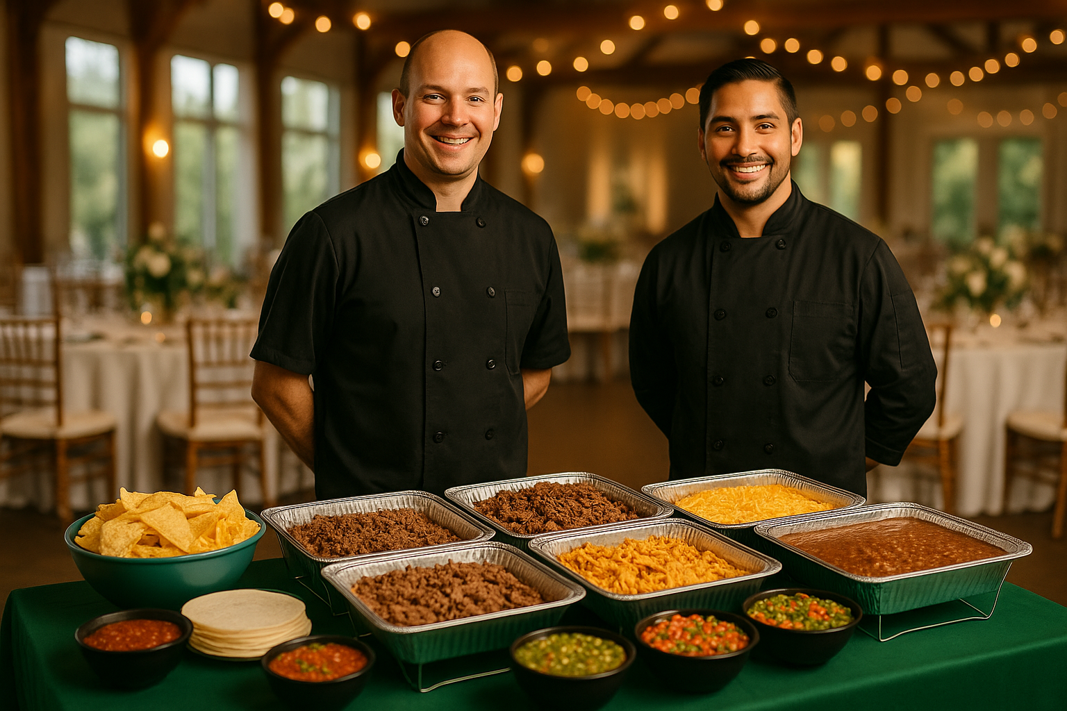 Cheesesteak buffet catering spread from Food Truck Avenue